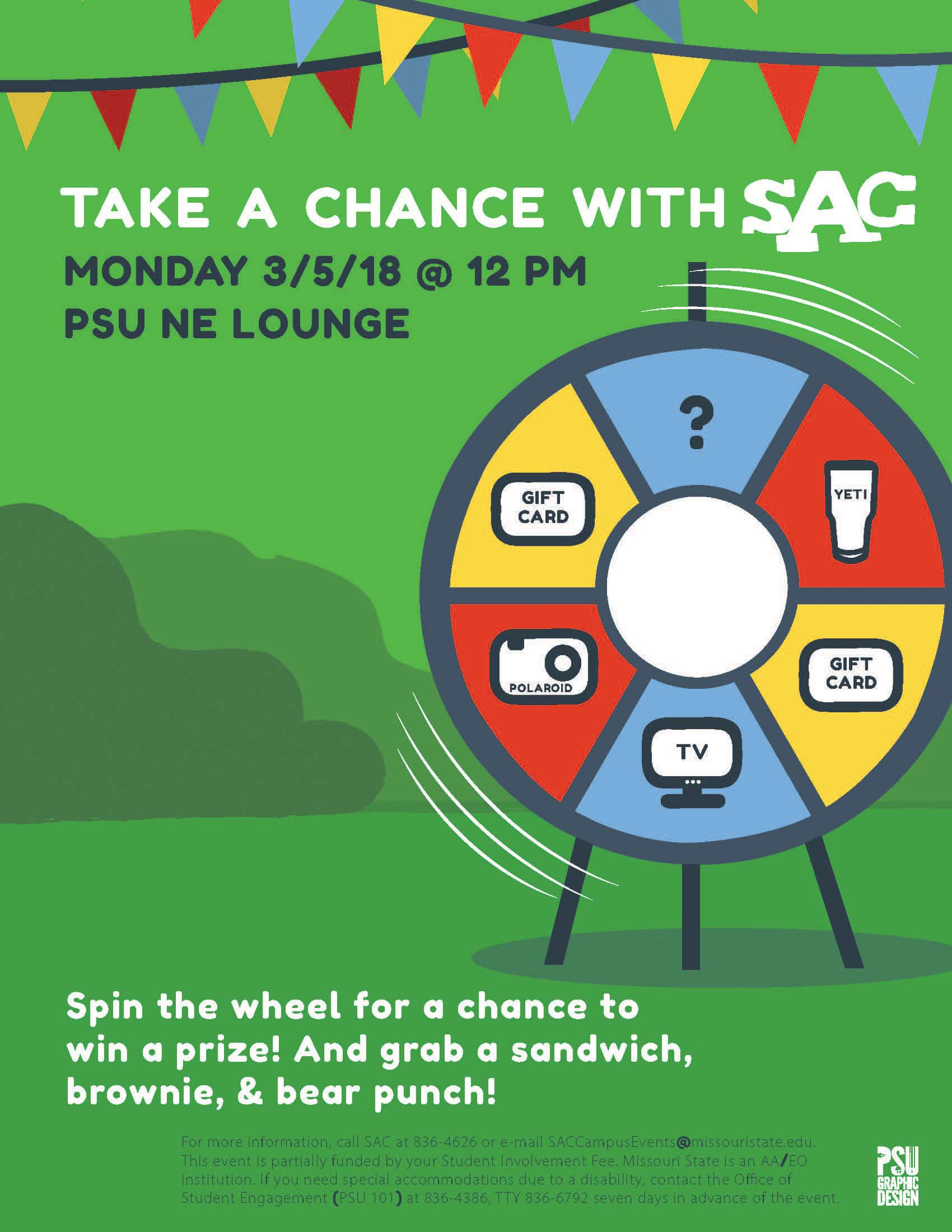 A giveaway event for Student Activities Council.
