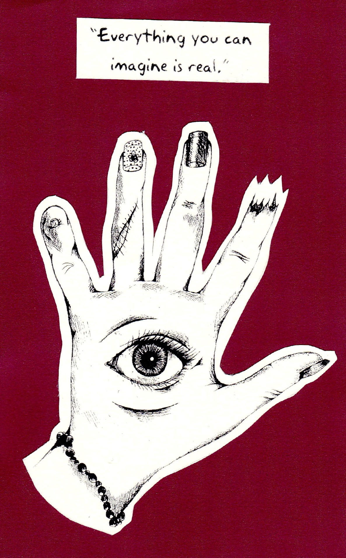 Print 'Everything you can imagine is real'