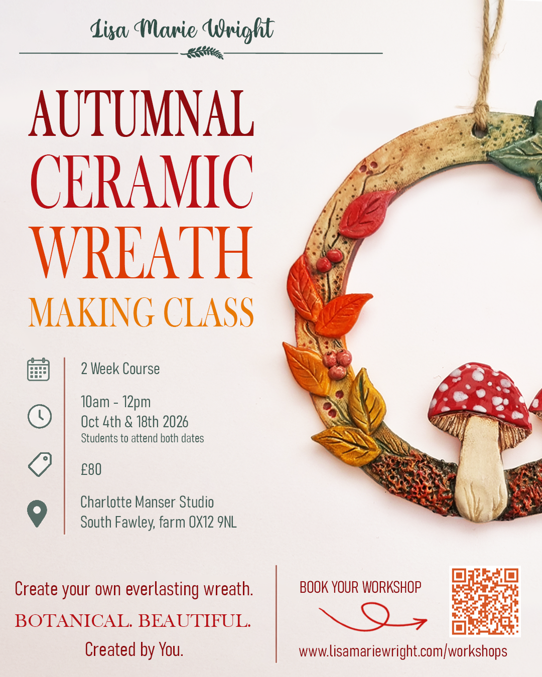 Autumnal Ceramic Wreath Poster