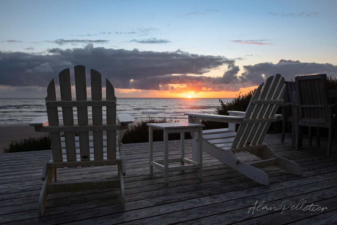 Beach Chair Sunset