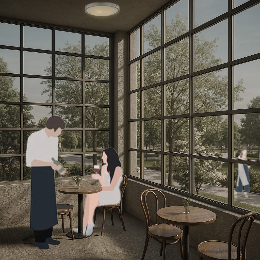 Perspective View of the Gathering Area/Café
