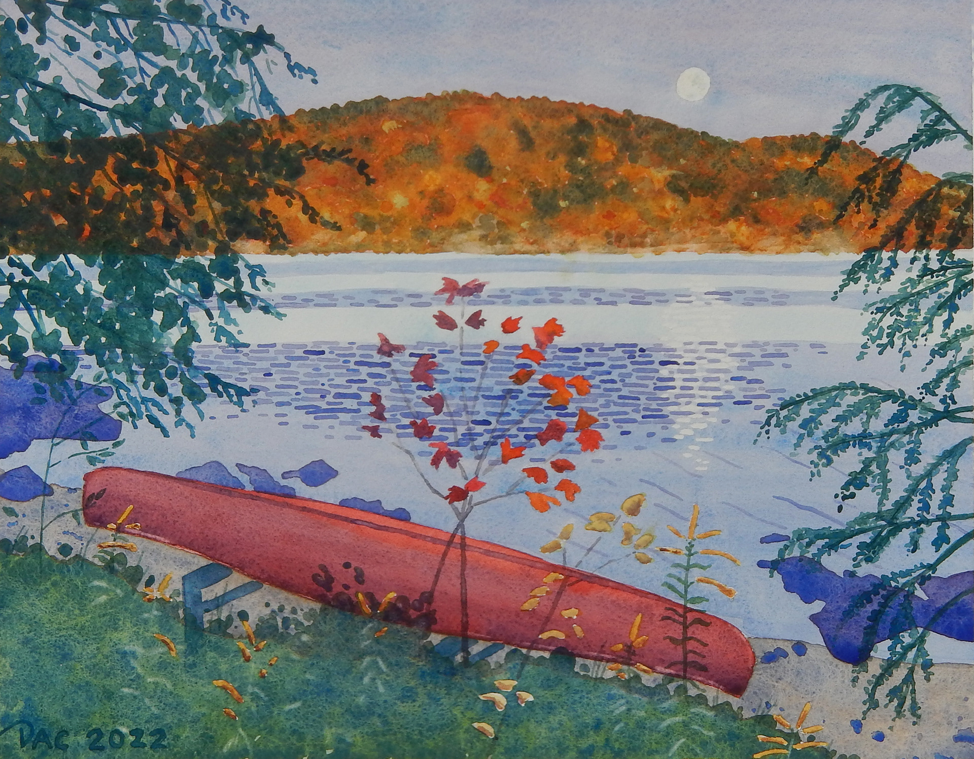 October Moonset, Lac McArthur, Vals-des-Monts