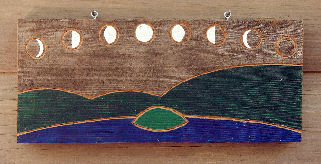 Mini Sign, cedar and acrylic