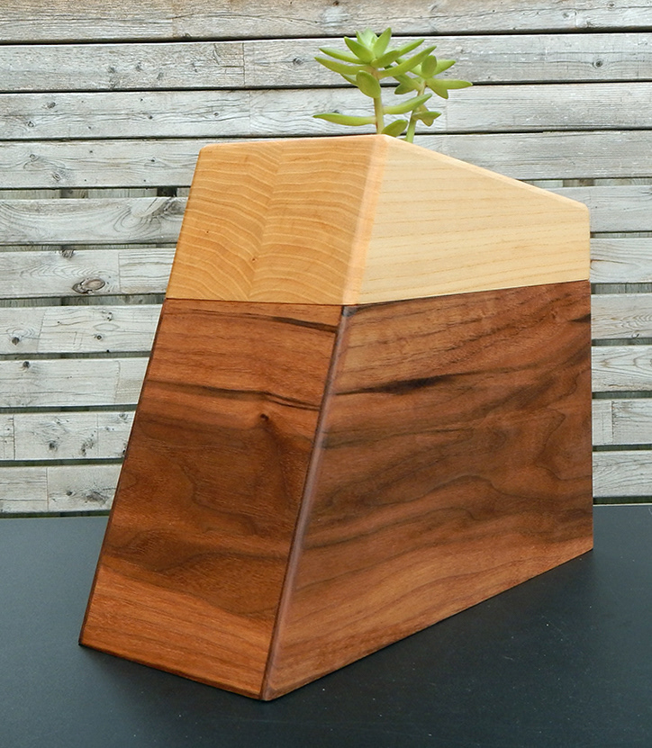 C.C. Boyce-inspired Funerary Urn, elm and walnut