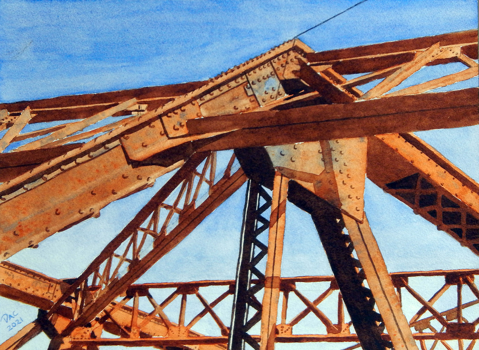 Eastern Avenue Bridge, 9x12"