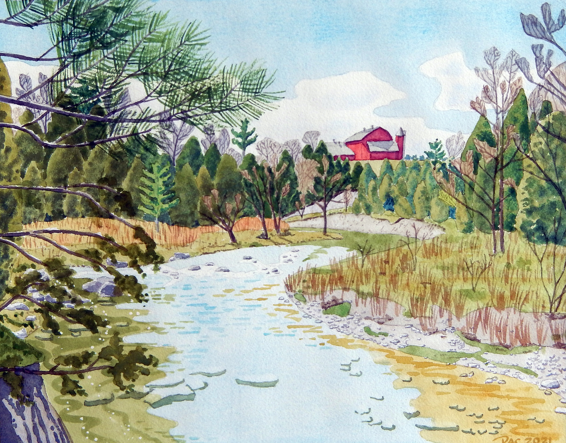 Valley Halla Farm, Little Rouge Valley, 11x14"