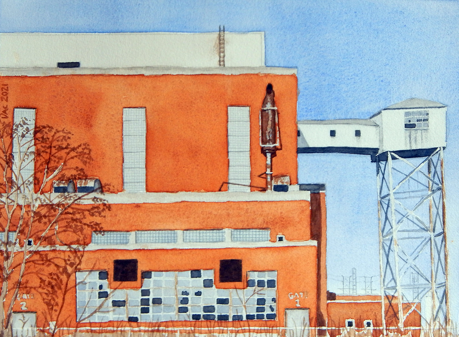 SE Corner of The Hearn, 9x12"
