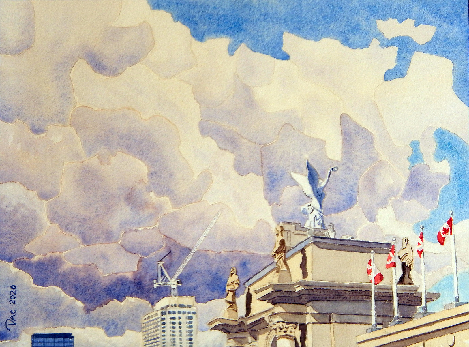 Storm Clouds, Princes' Gates, 9x12" (SOLD)