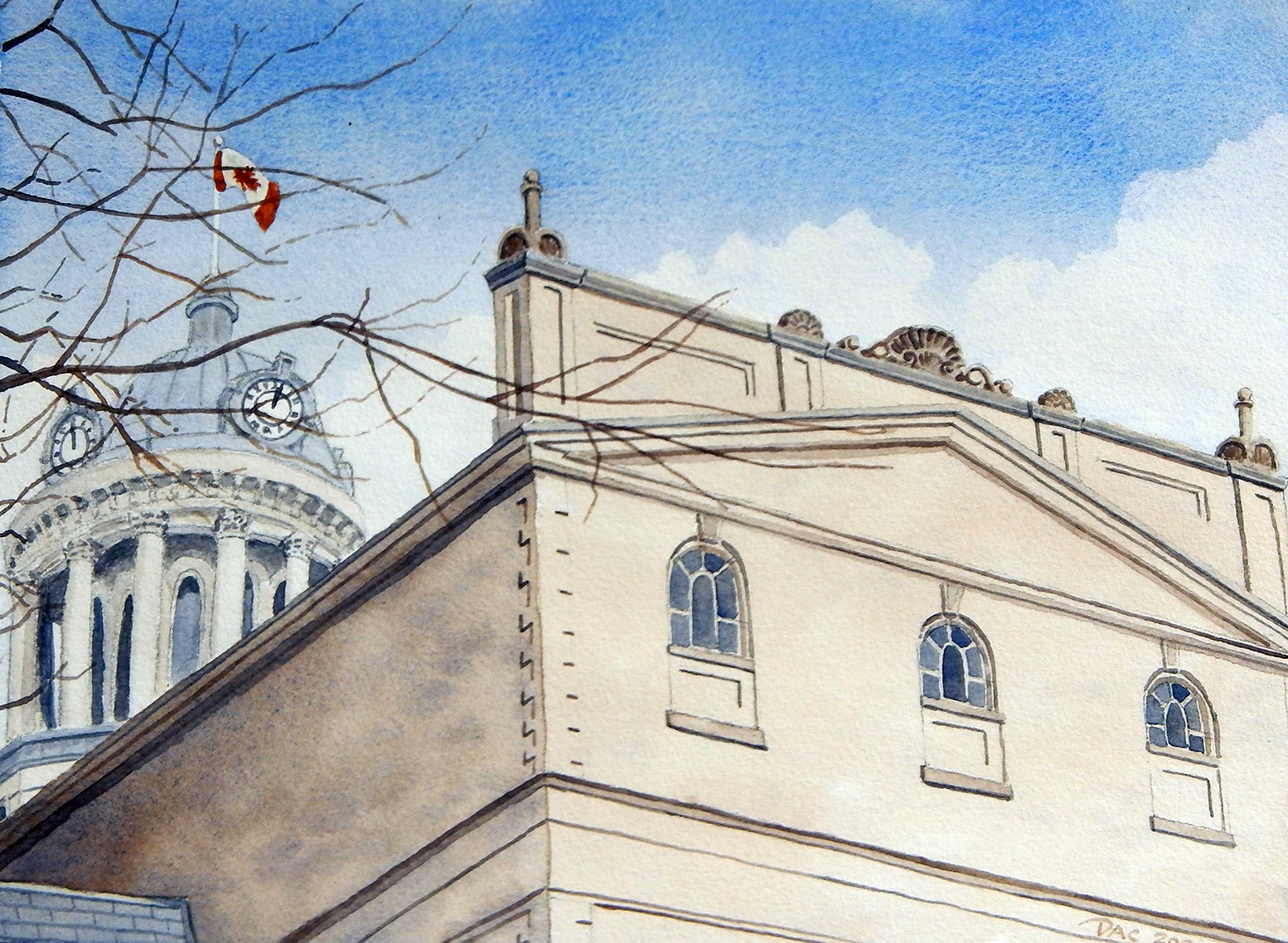 St. Lawrence Hall, 9x12"