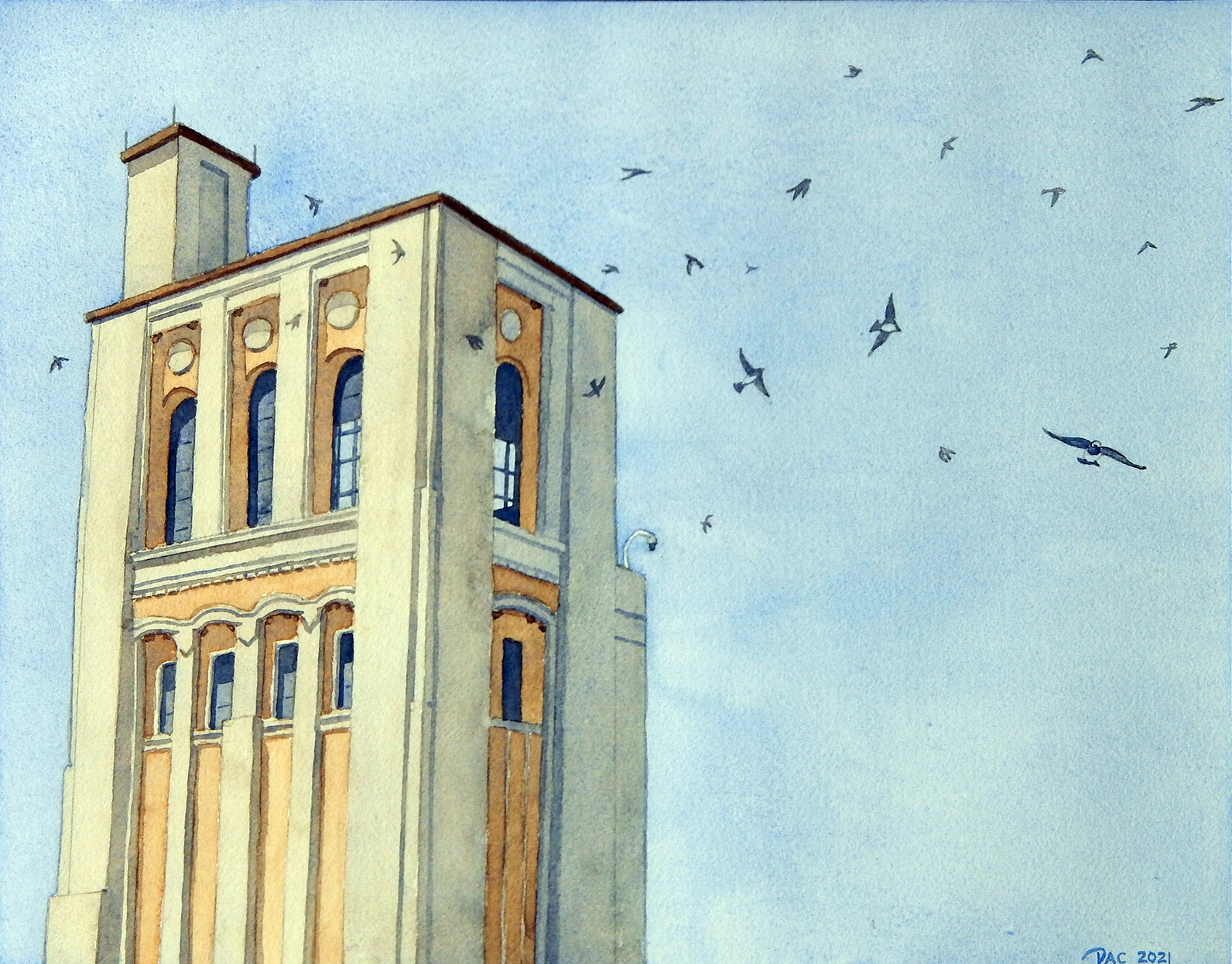 Swallows, R.C. Harris Filtration Plant, 11x14"
