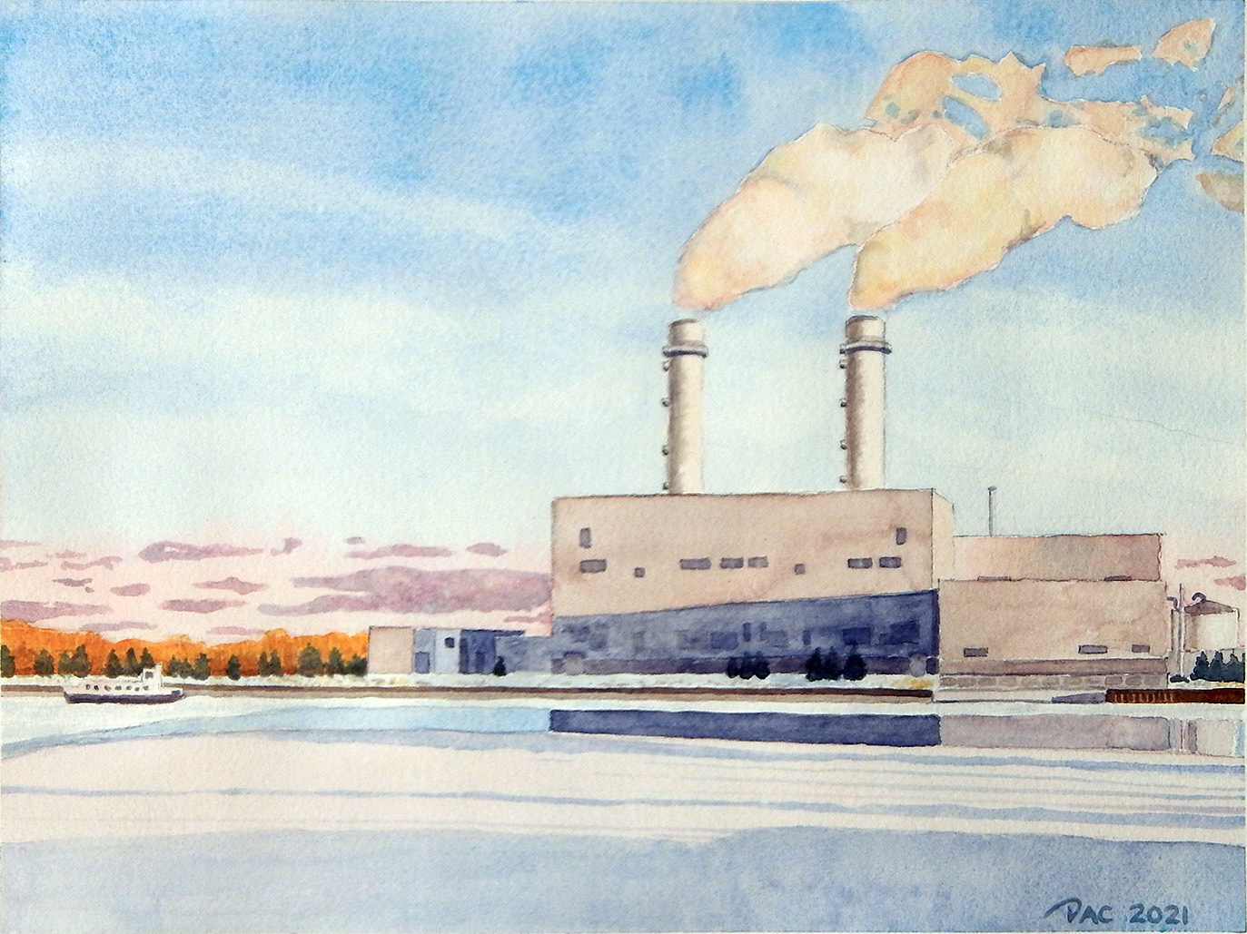 Portlands Energy Centre, 9x12"
