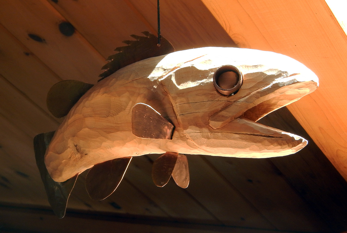 Bass - cedar driftwood and copper
