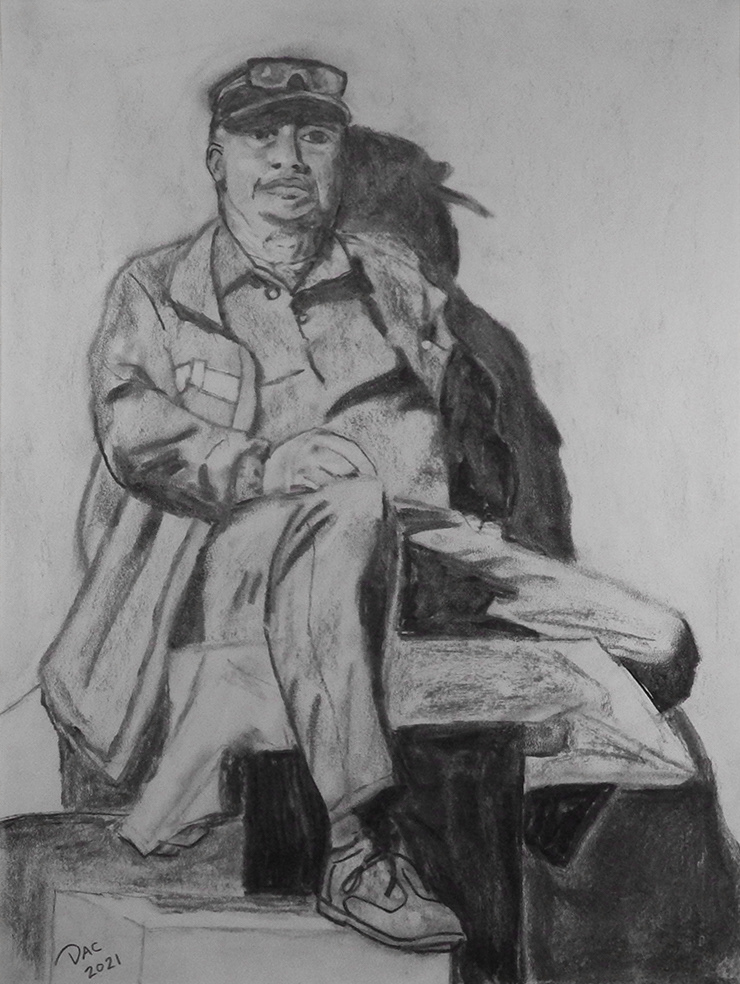 Neville, charcoal, 18x24"