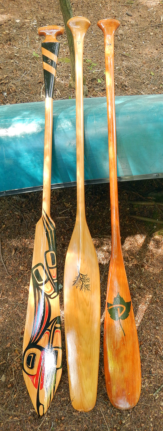 Paddles: red cedar, white cedar, red pine