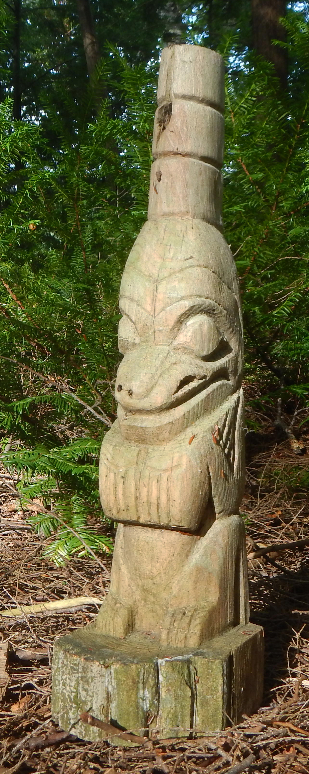 Haida Dog, white cedar