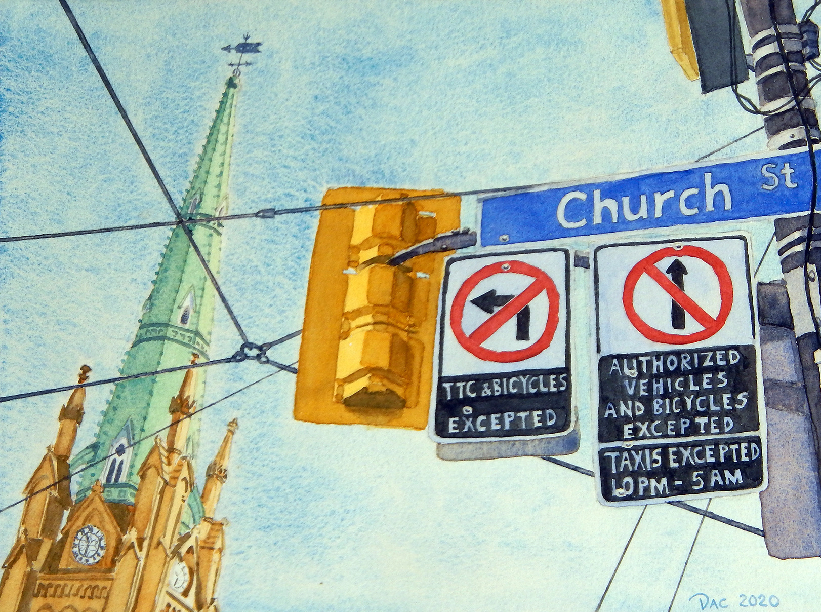 Church & King, 9x12"