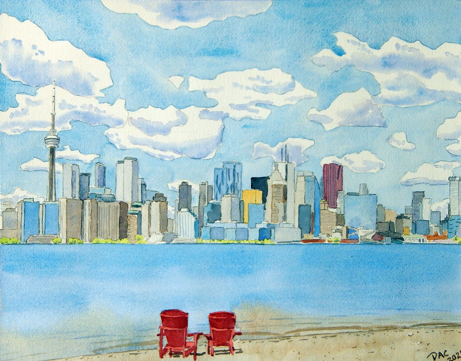 Ward's Island View, 11x14"
