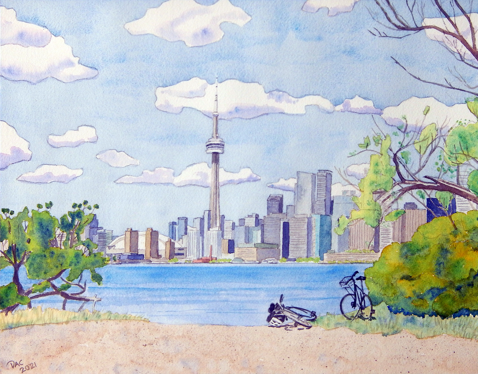 View from Snake Island, 11x14"
