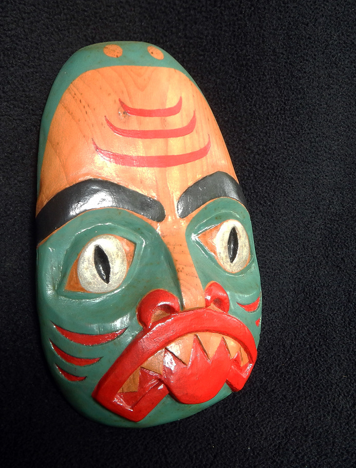 Robert Davidson-inspired Dogfish Mask, white pine