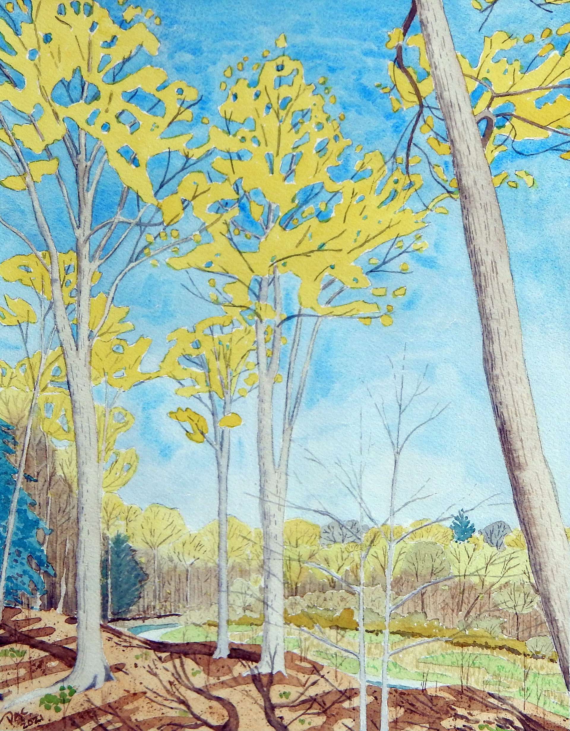 Flowering Maples, Rouge Valley, 11x14"