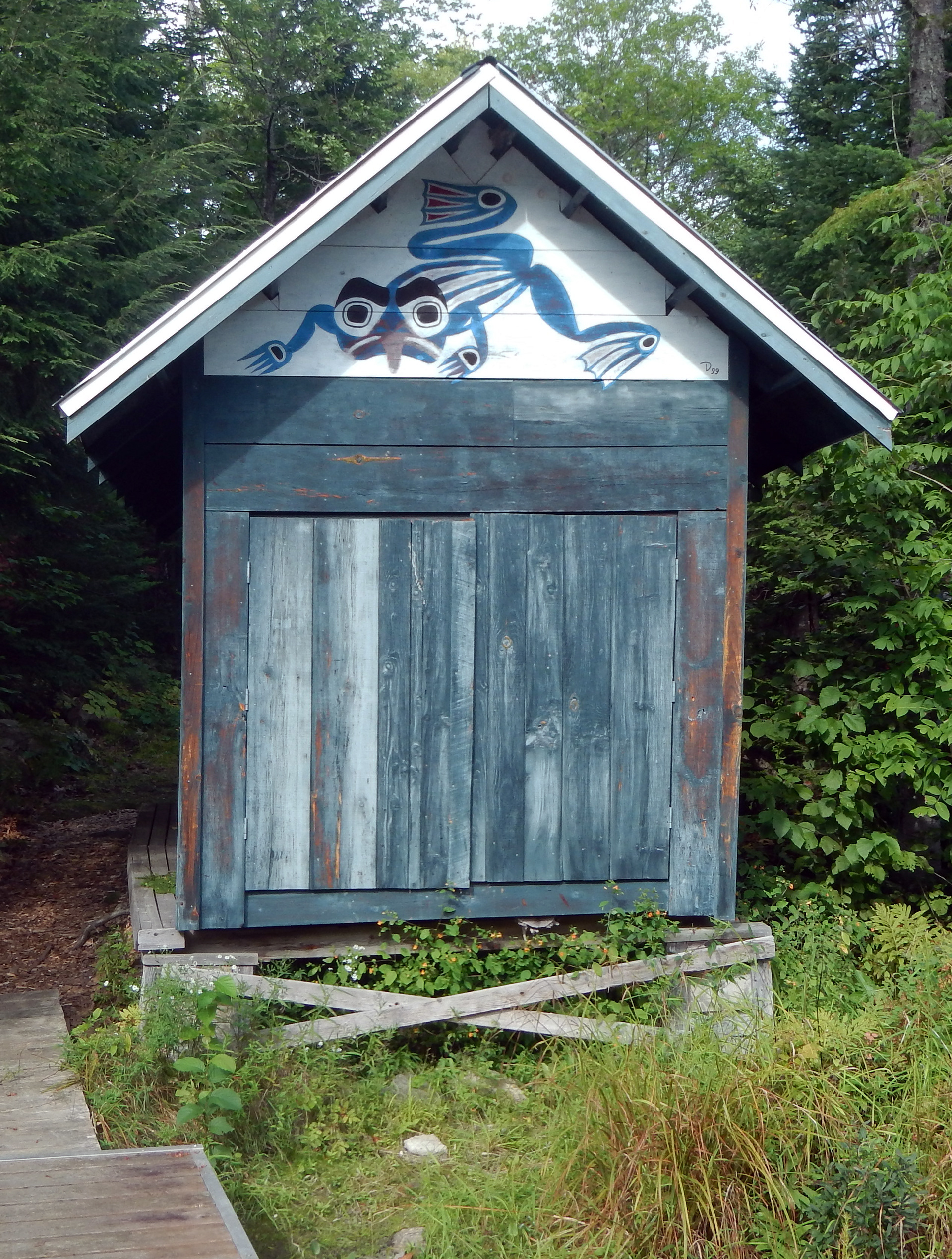 Boathouse Frog, acrylic