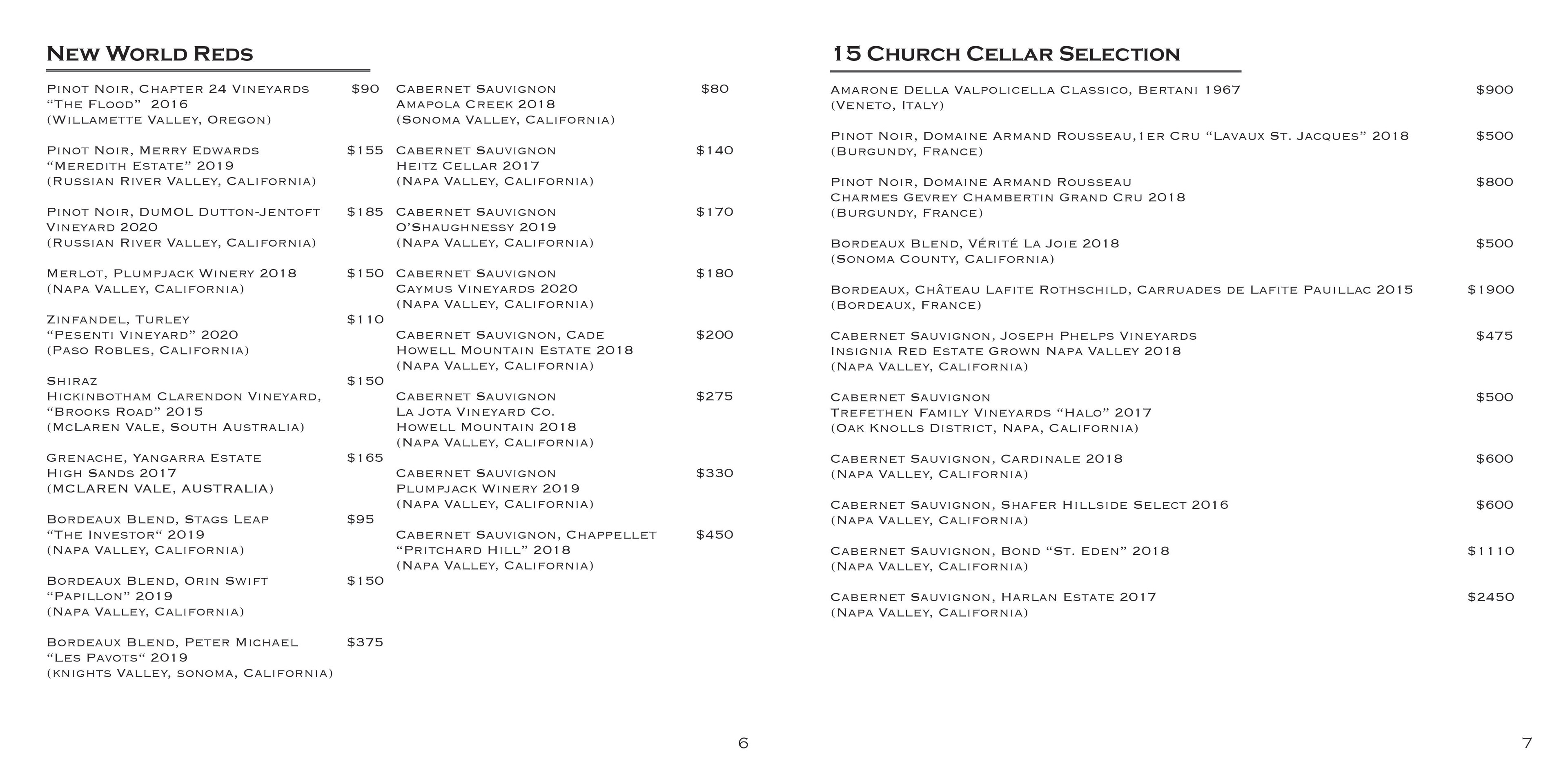 Proposed book for bottled wine selection