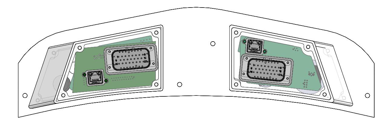 Back view of the dashboard