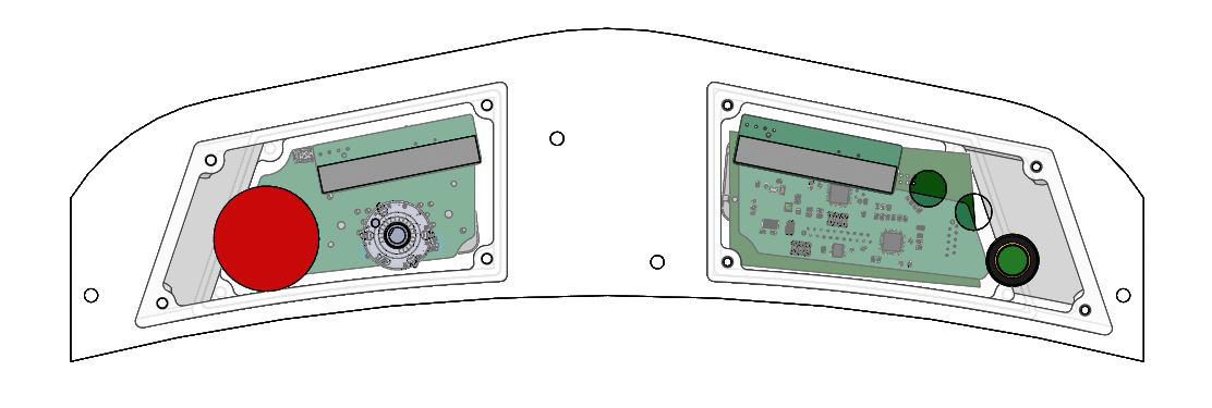 Front view of the dashboard