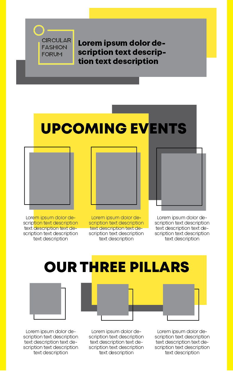 Webpage layout for the CFF homepage