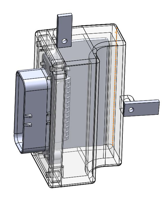 View of the right auxiliary sensing enclosure