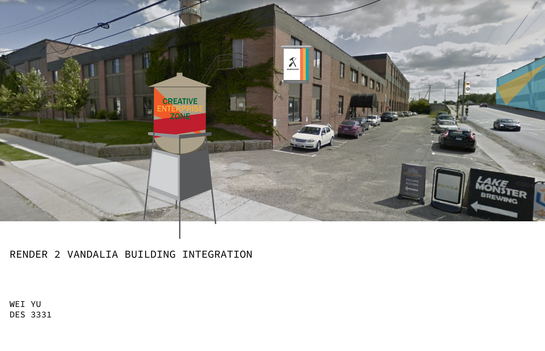 Render Utilizing elements of the Master Wayfinding Plan