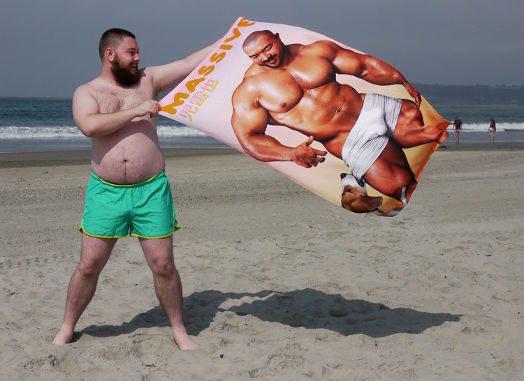 Beach towel designed with Jiraiya
