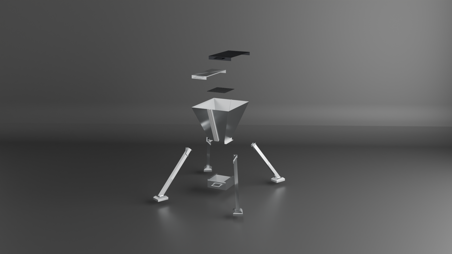 Rendu 3D Blender de l'éclaté
