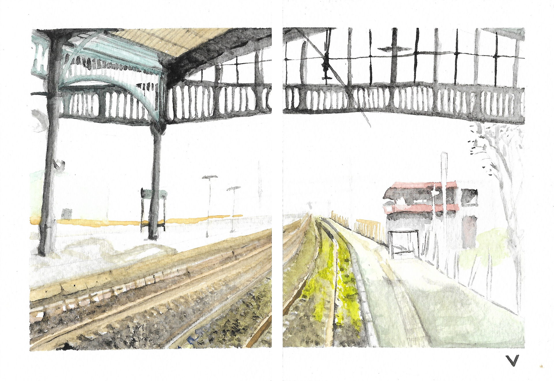 Diptyque de la gare de Sète