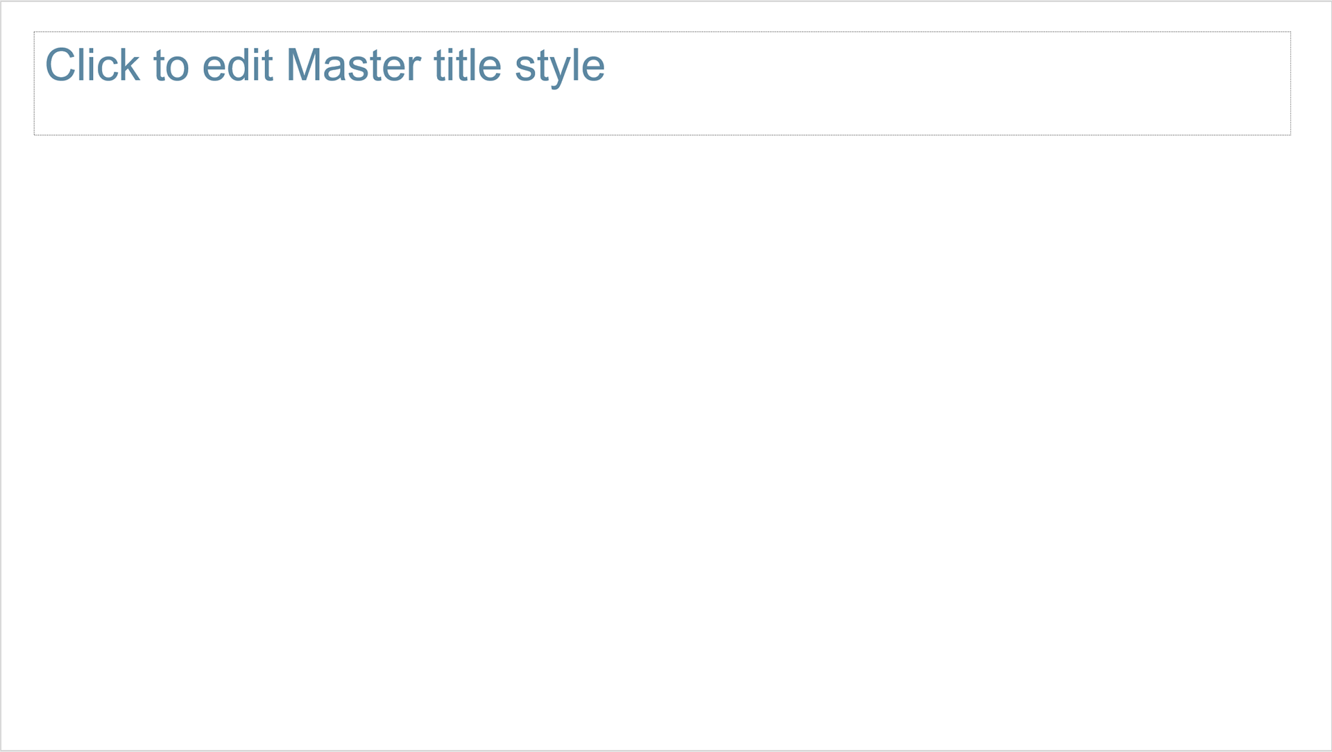 Before - default "Title Only" template