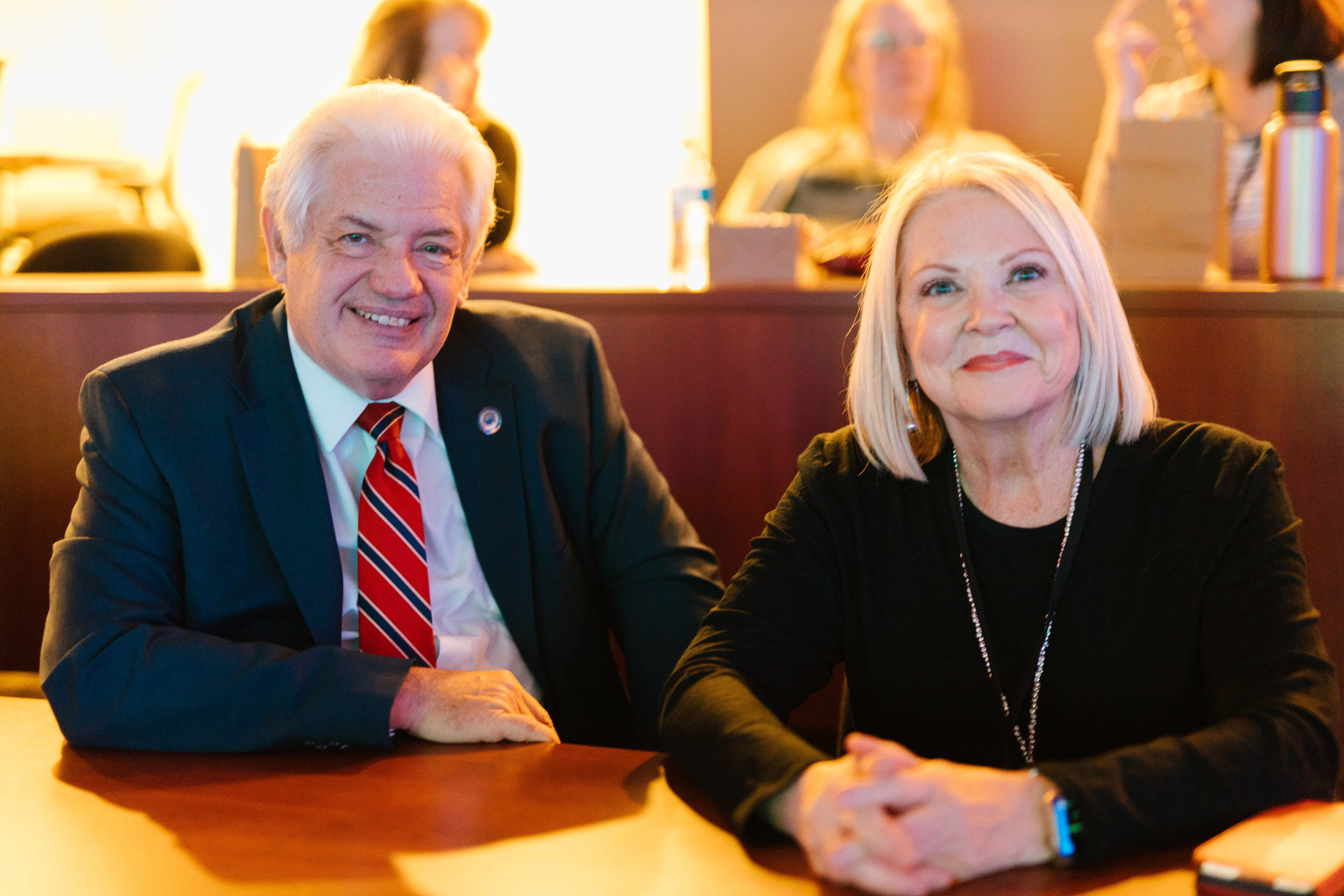 The mayor and state representative attended the event