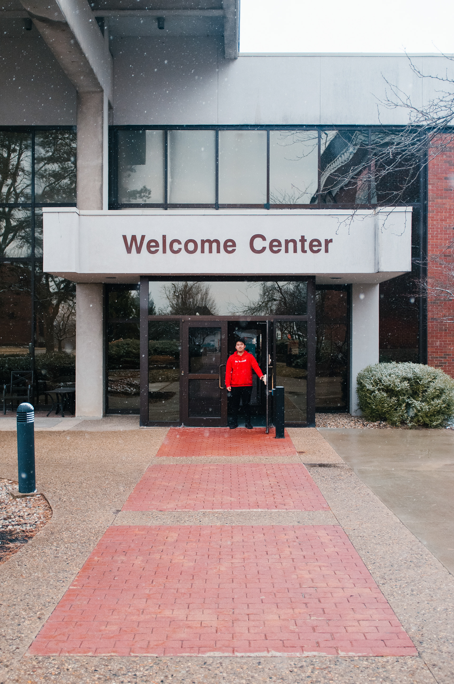 Colin welcomes me to the center