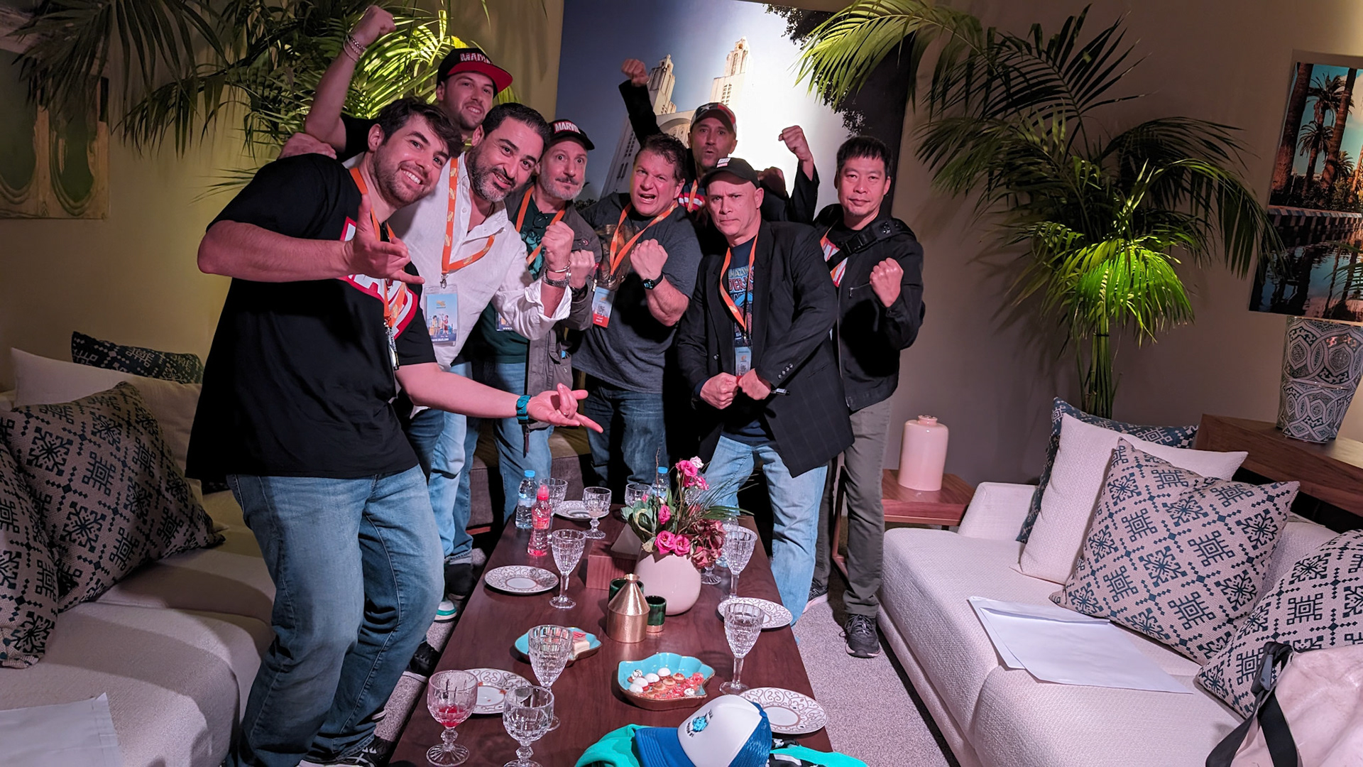 The Dream Team poses for a pic in the Green Room after the show.