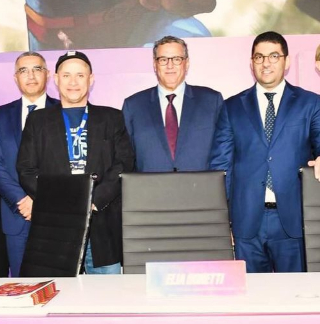 Darren Sanchez, Prime Minister Aziz Akhannouch, and Minister of Culture, Mohamed Mehdi Bensaid. 