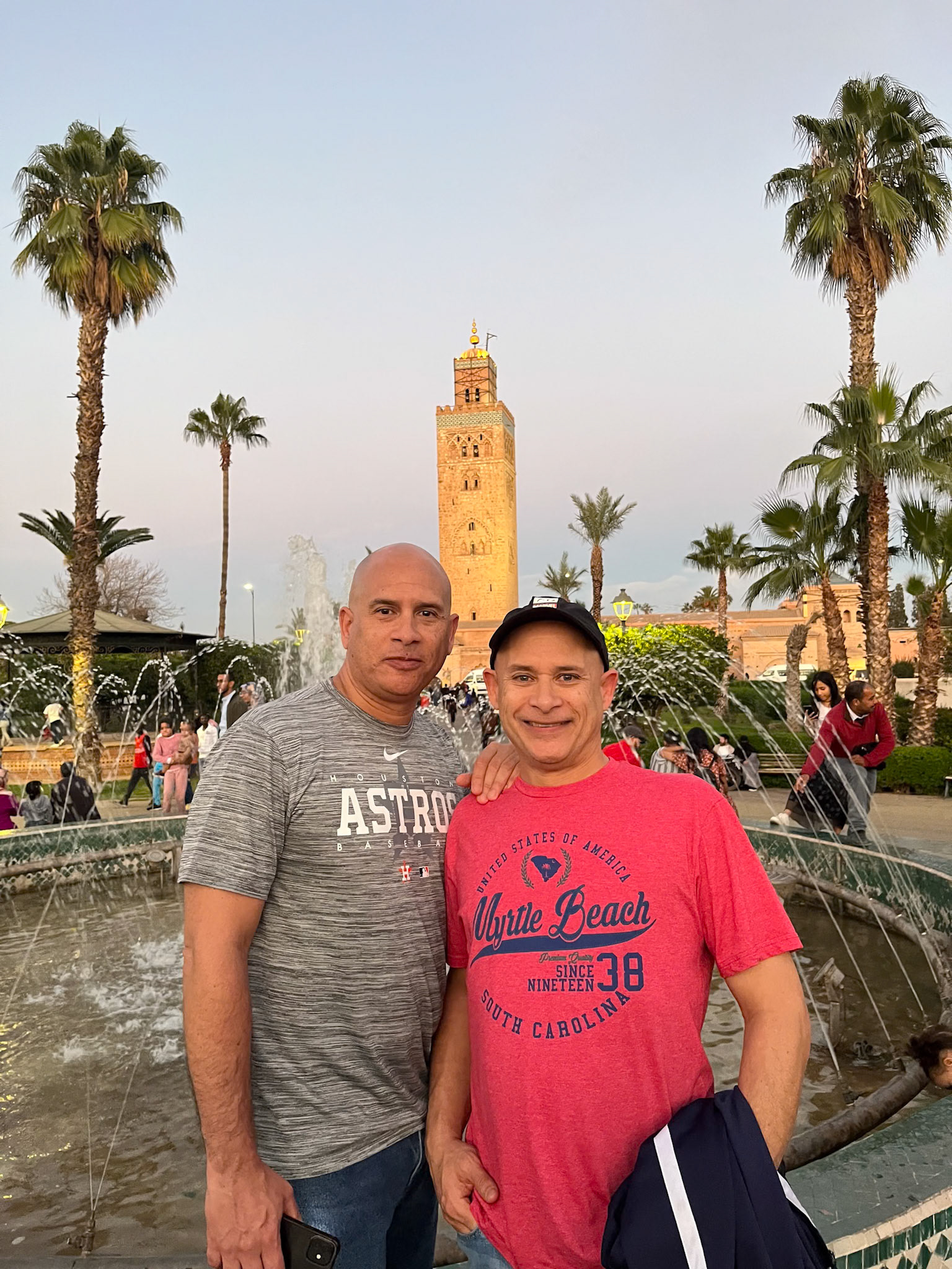 Darren and Vinnie in Marrakech