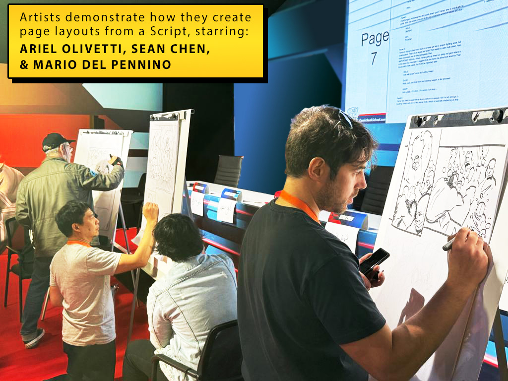 Three great artists do a live demo on Page Layouts.
