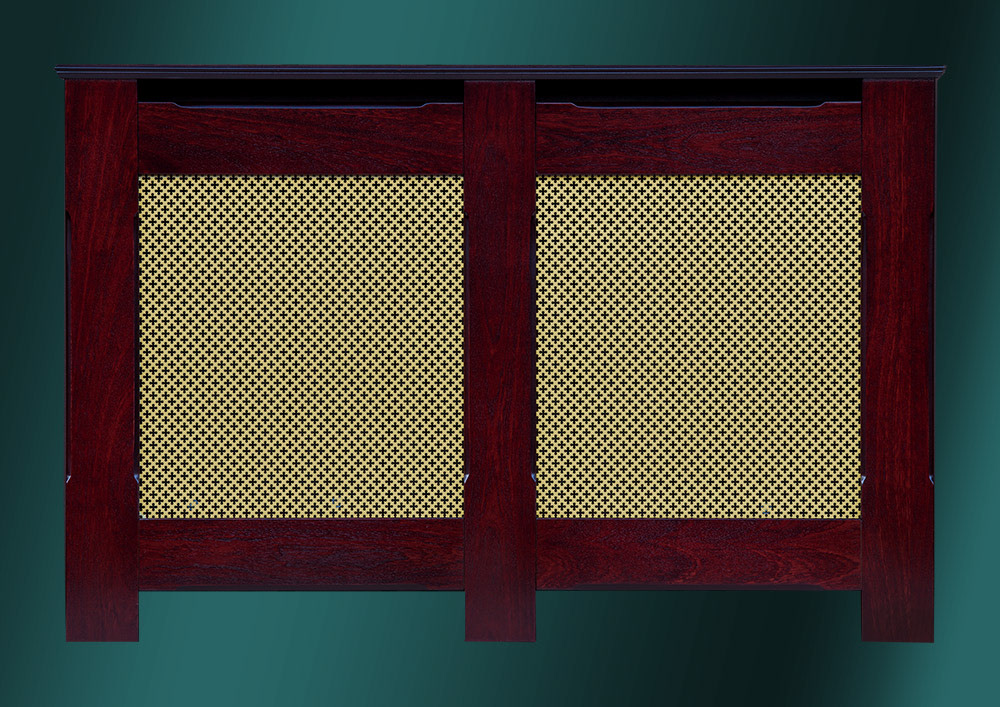 Radiator Cover Mahogany Chamfered Contemporary Design