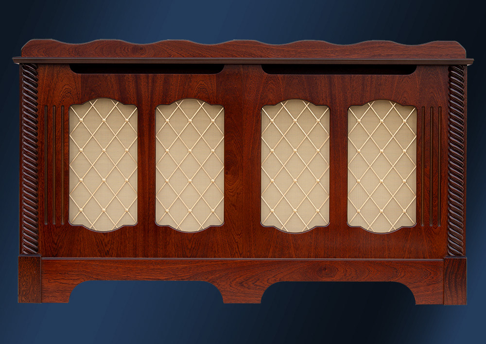 Radiator Cover Mahogany Double Cathedral Arch Design