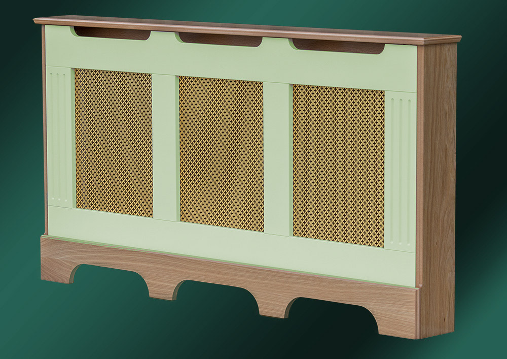 Radiator Cover Traditional Oak with Cream Panel