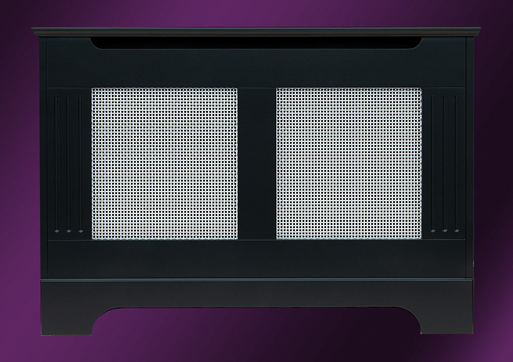 Radiator Cover Traditional Black Cabinet