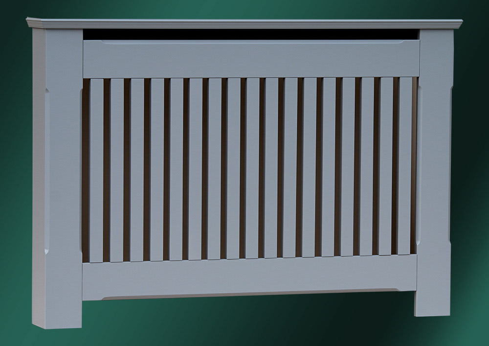 Radiator Cover Chamfered Contemporary Design with Slats