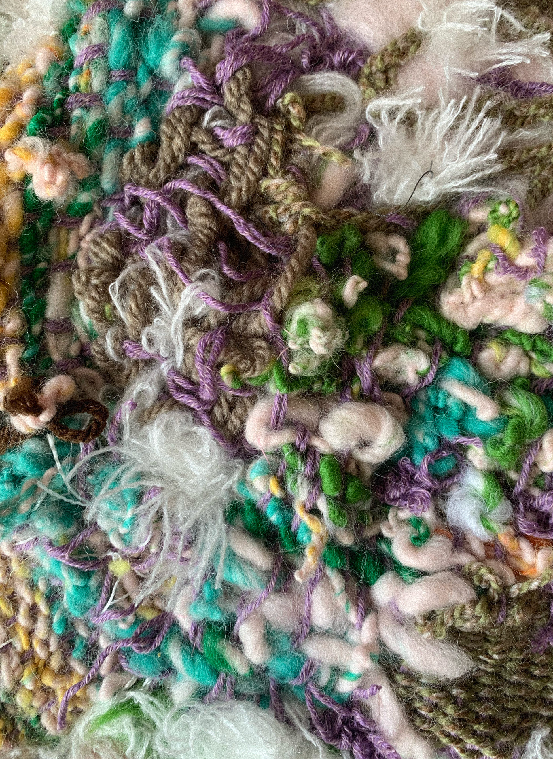felting with handspun yarn, 2024