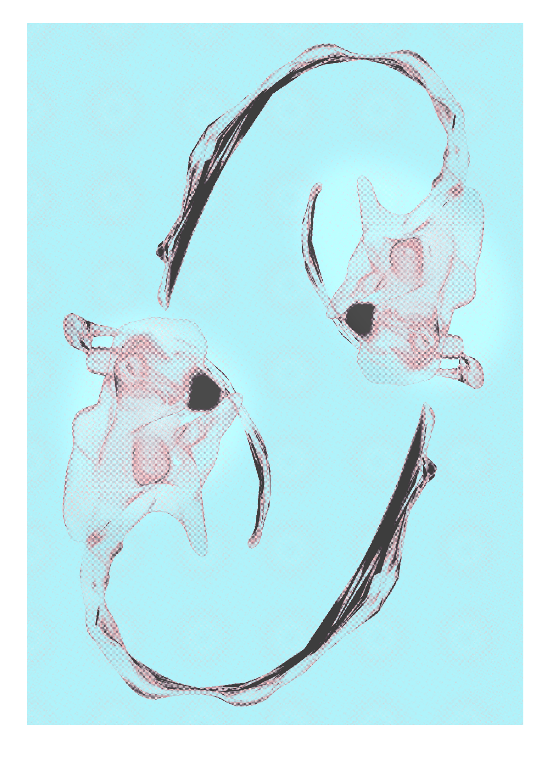 organic waste 2, 3d visualisation, nomad sculpt, 2024