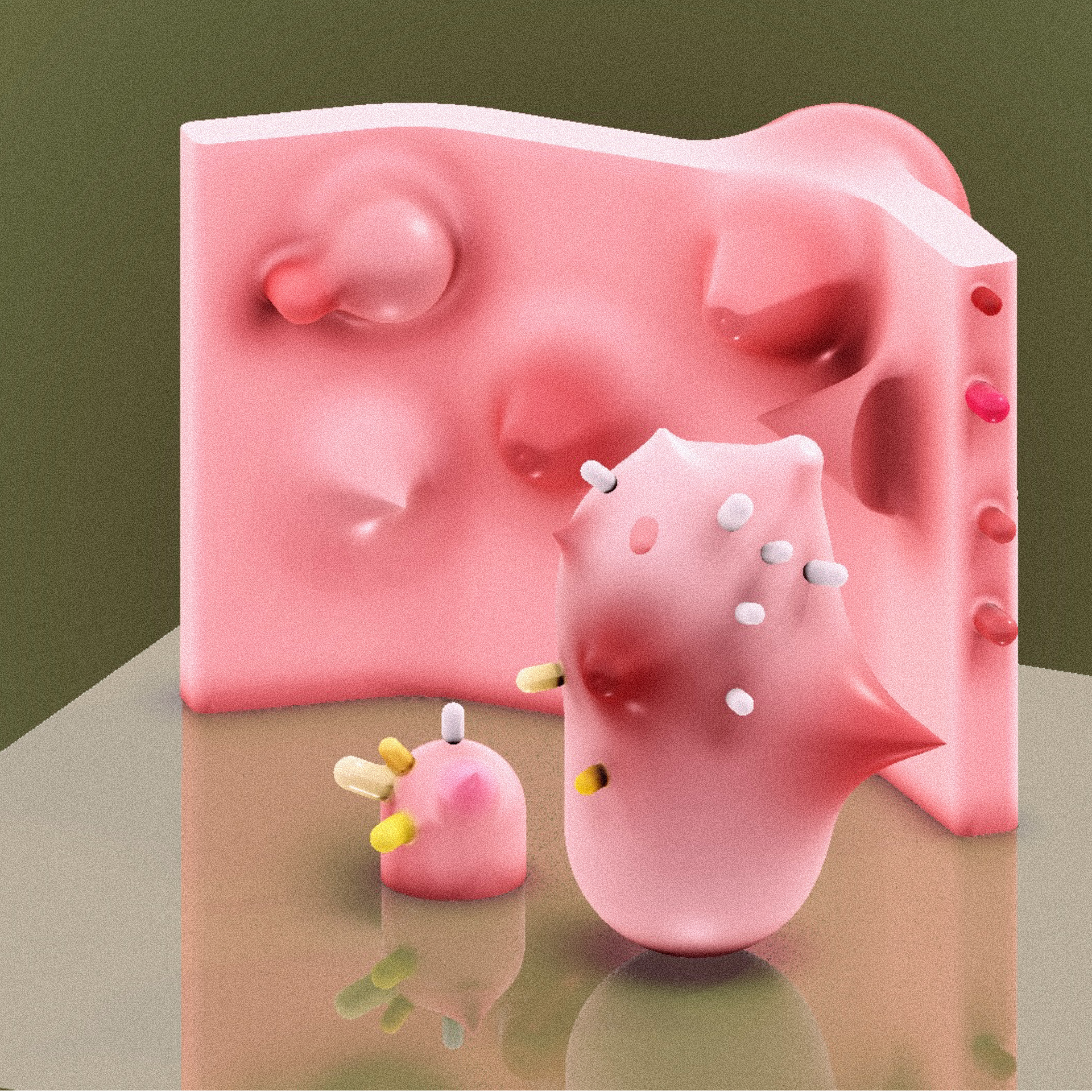 pimple wall, 3d visualisation, project neo, 2025