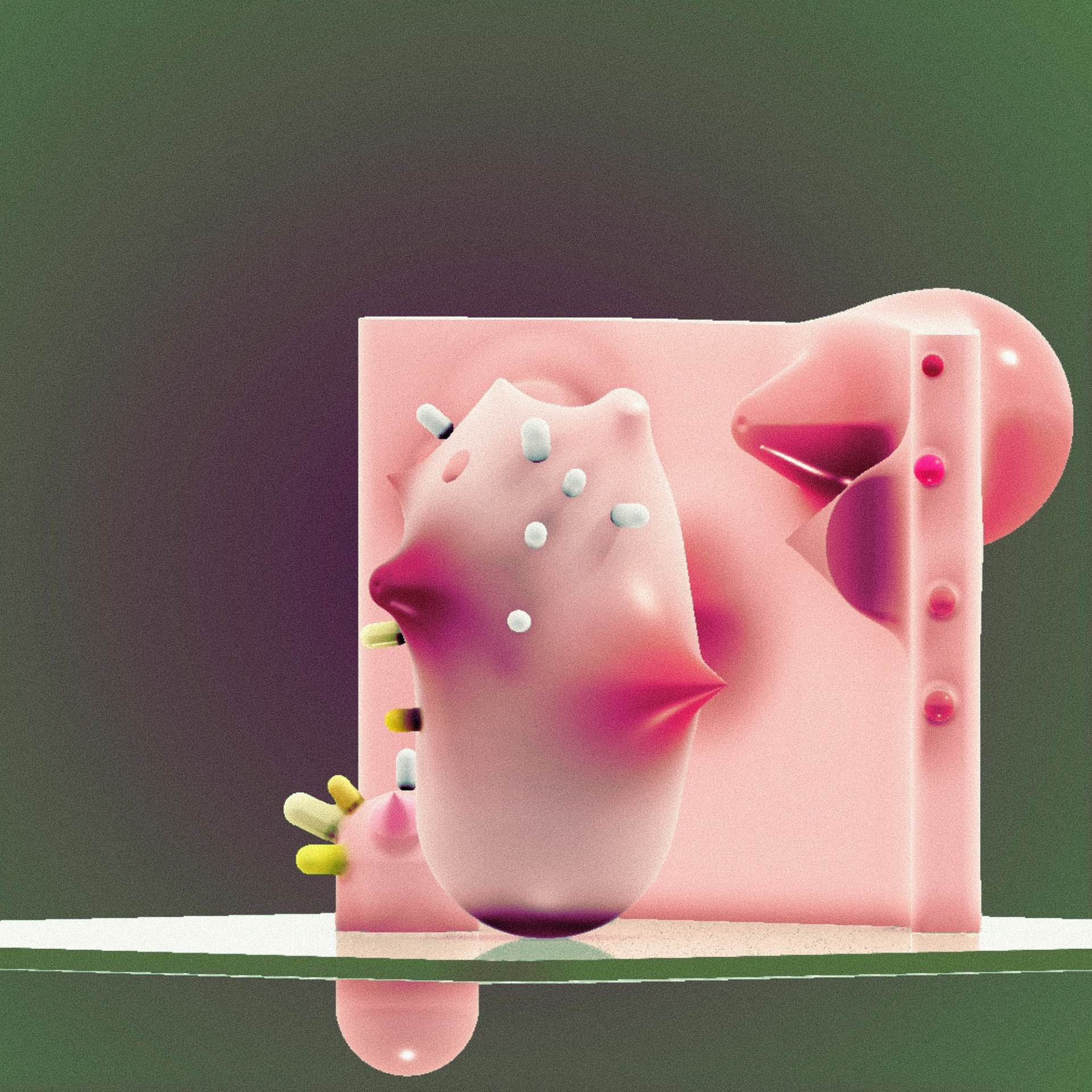 pimple wall, 3d visualisation, project neo, 2025